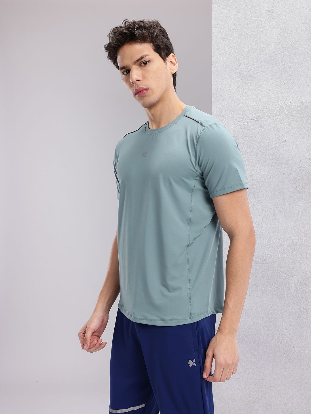 HRX by Hrithik Roshan Men Solid Round Neck Running T-shirt with Perforations