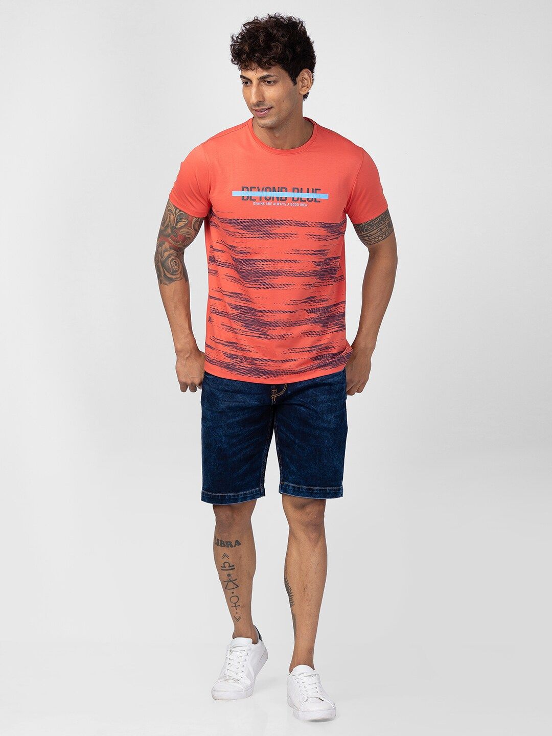 SPYKAR Men Graphic Printed Slim Fit T-shirt
