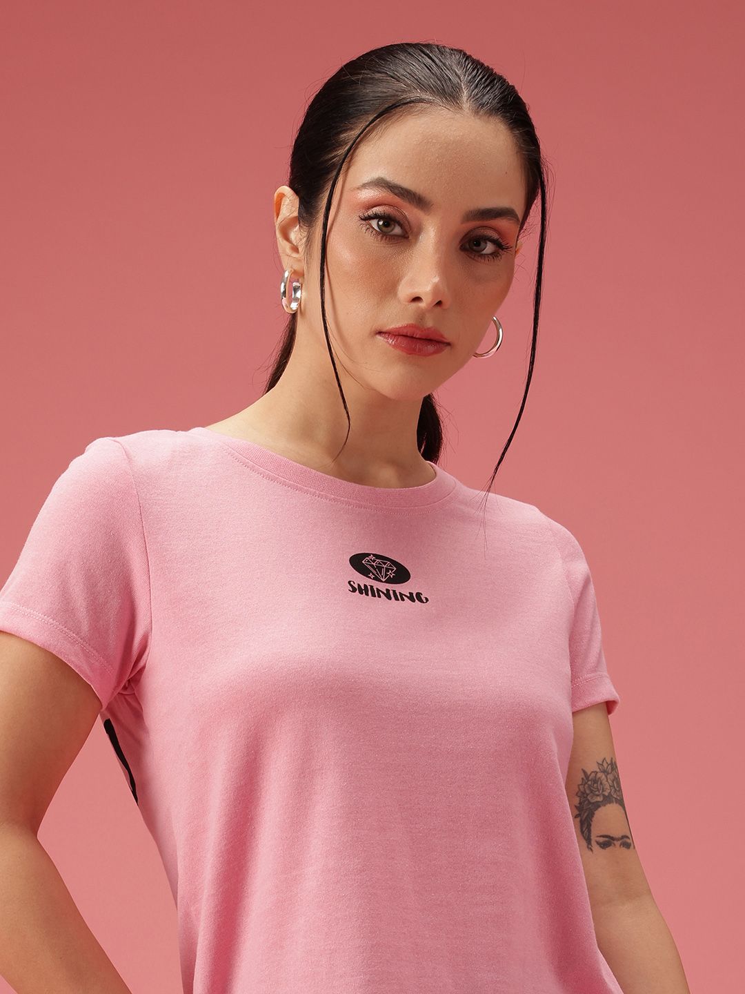 DressBerry Typography Printed T-shirt