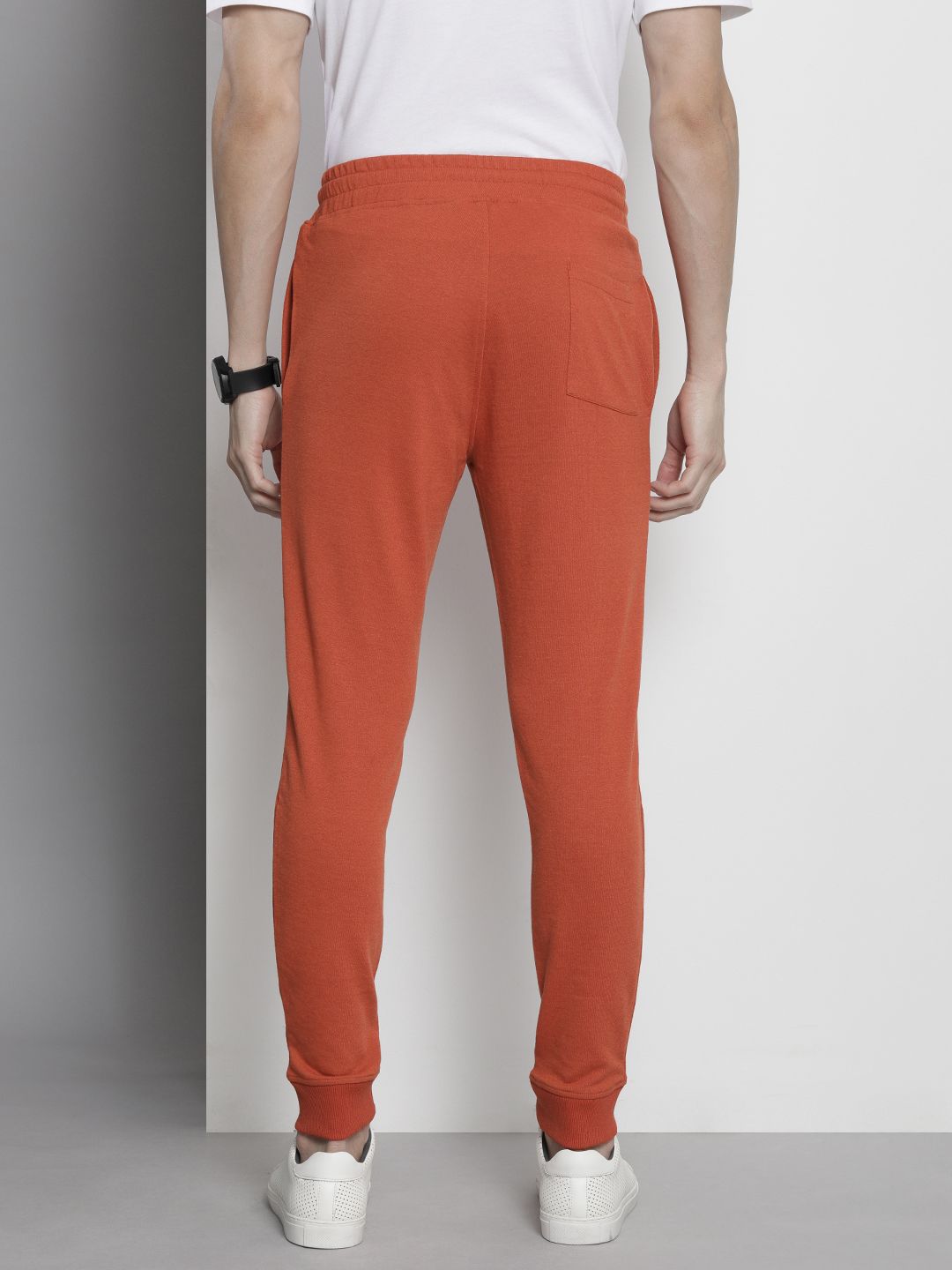 The Indian Garage Co Men Rust Orange Solid Joggers