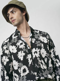 VASTRADO Men Classic Spread Collar Floral Printed Slim Fit Casual Shirt