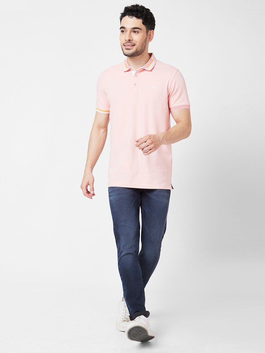 SPYKAR Polo Collar Slim Fit Cotton T-Shirt
