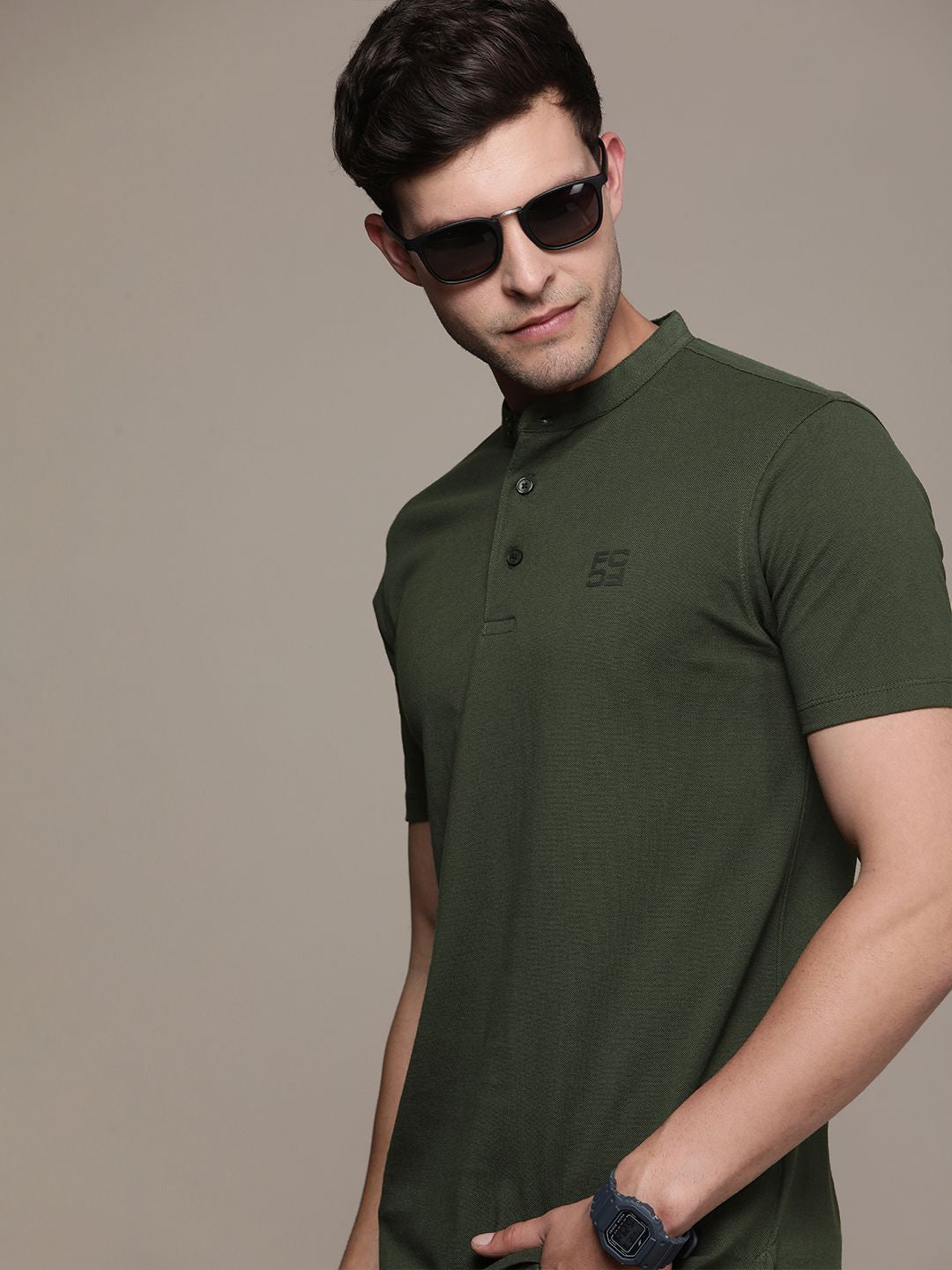 T-Shirt Kapas Polo Sambungan Perancis