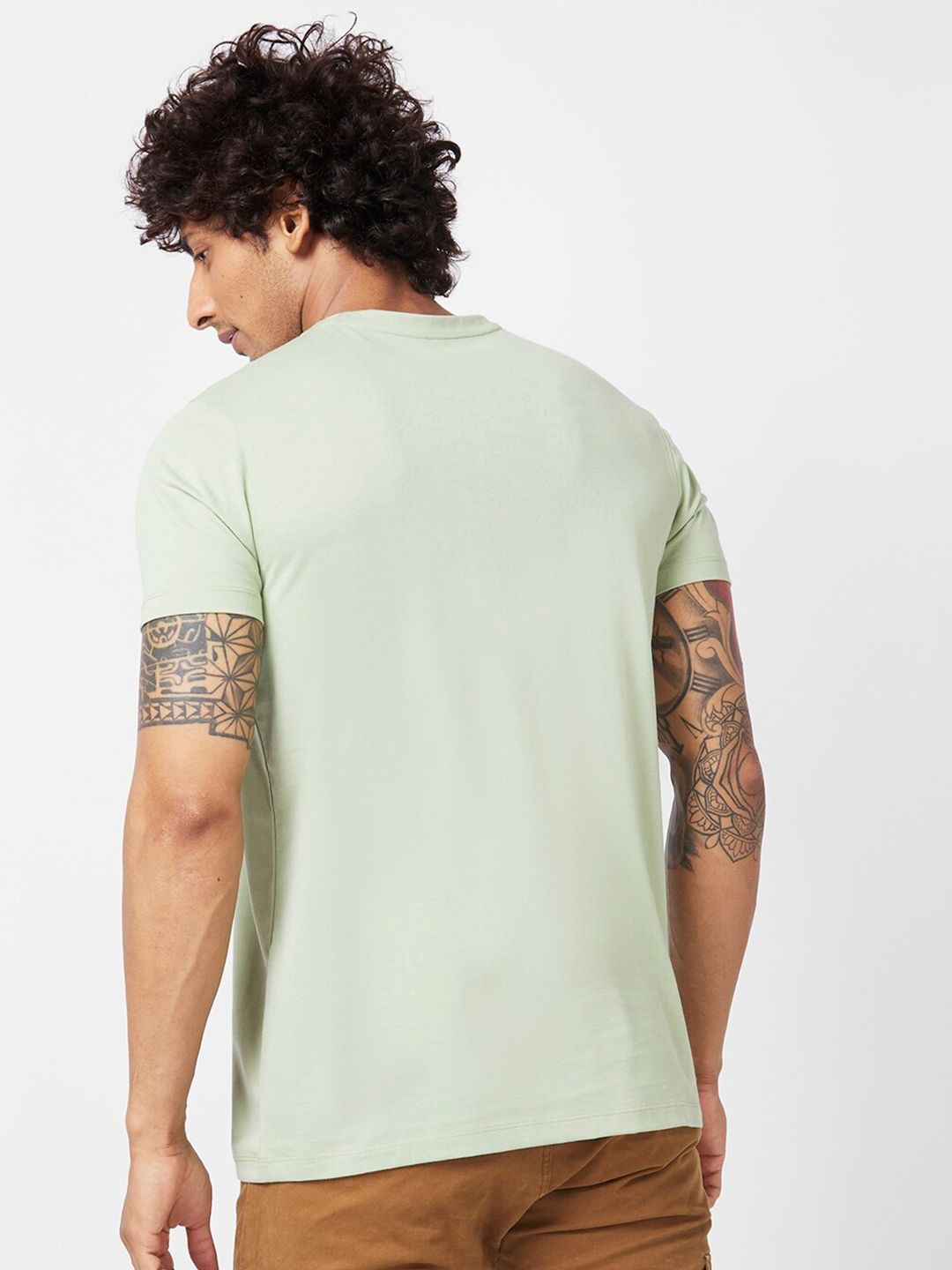 SPYKAR Graphic Printed Round Neck Slim Fit Cotton Casual T-Shirt