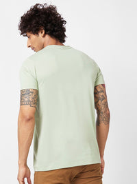 SPYKAR Graphic Printed Round Neck Slim Fit Cotton Casual T-Shirt