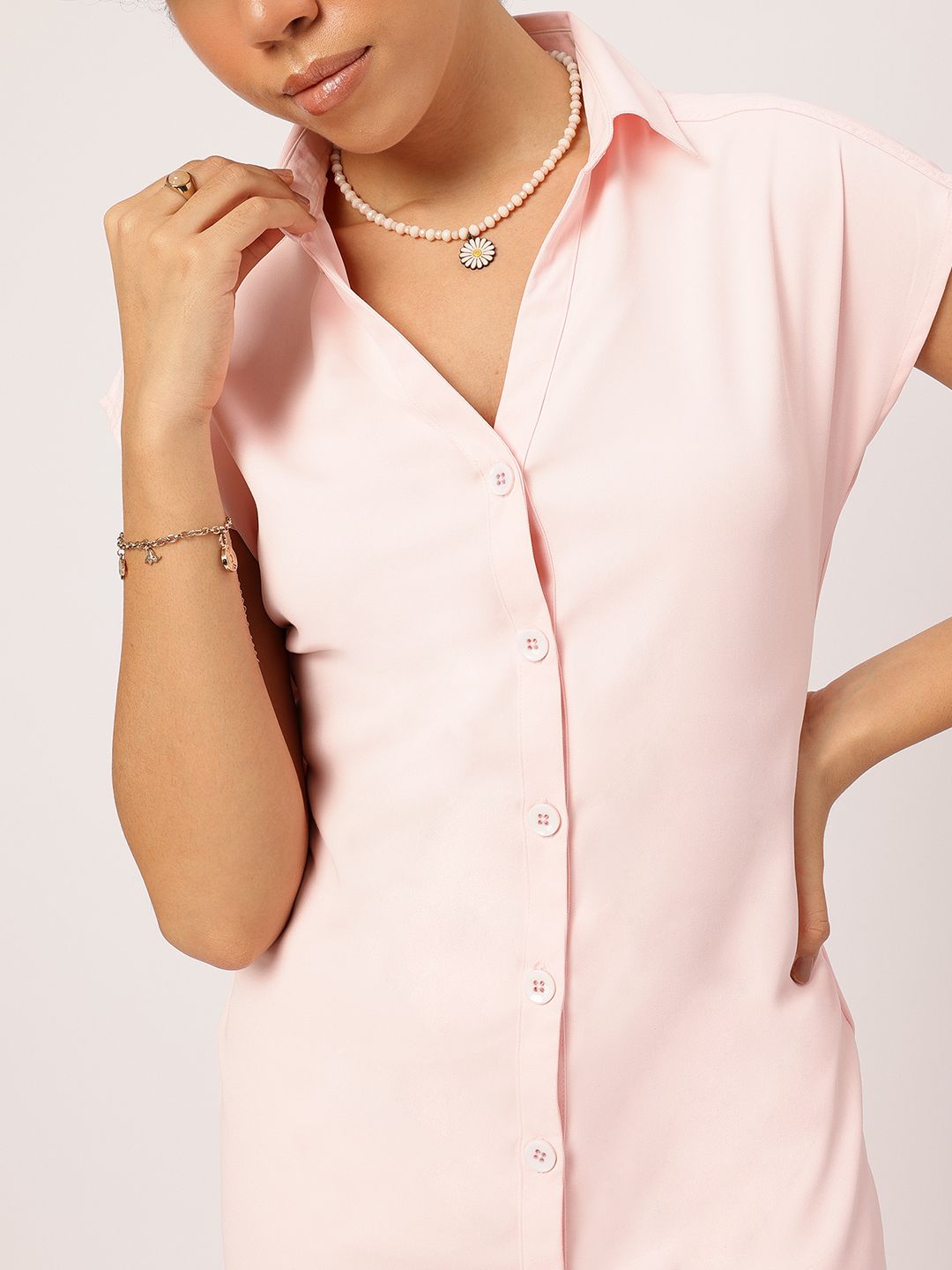 DressBerry Bold And Energetic Shirt Style Mini Dress