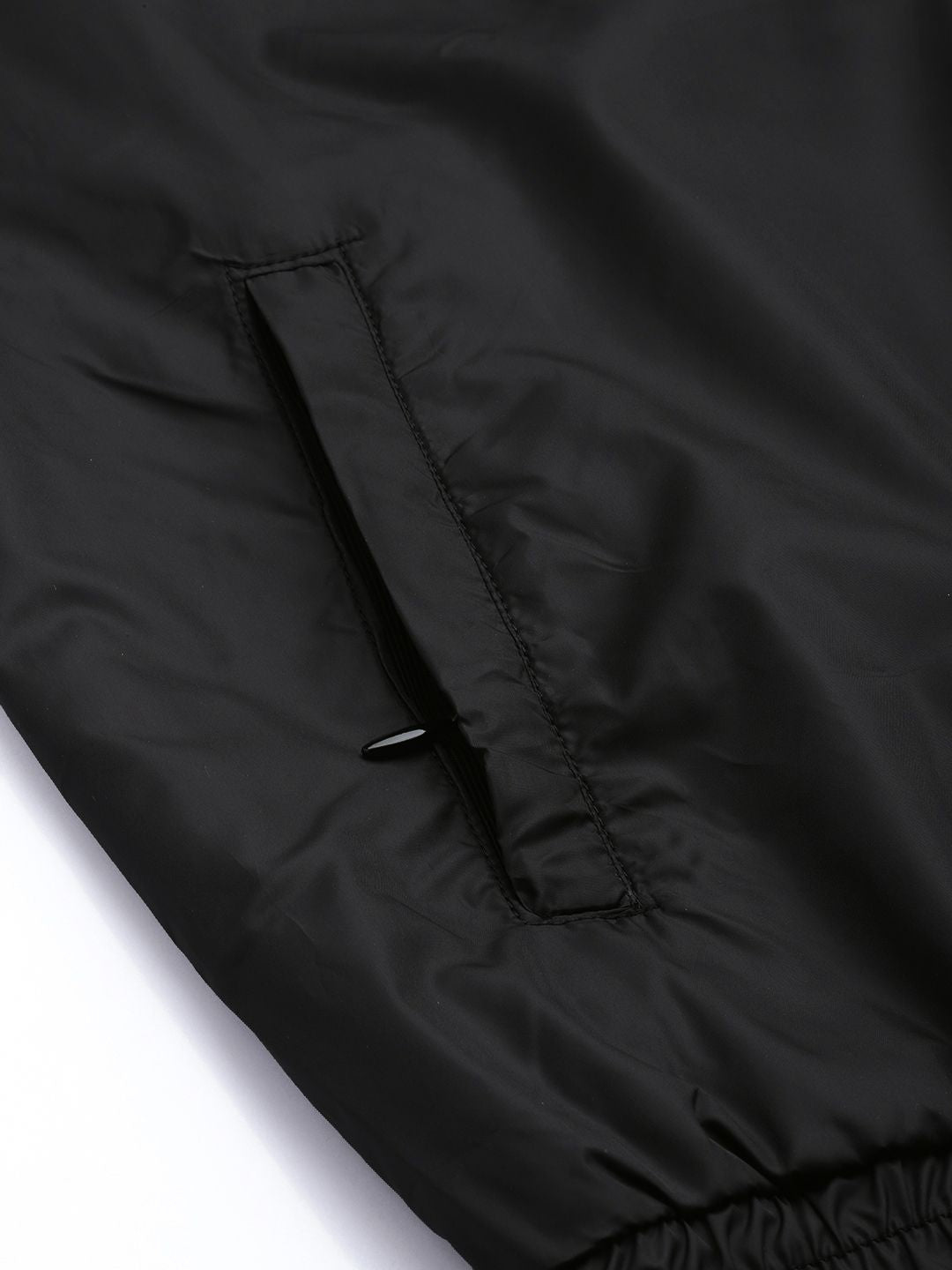 The Indian Garage Co Men Black & Yellow Colourblocked Windcheater Outdoor Sporty Jacket