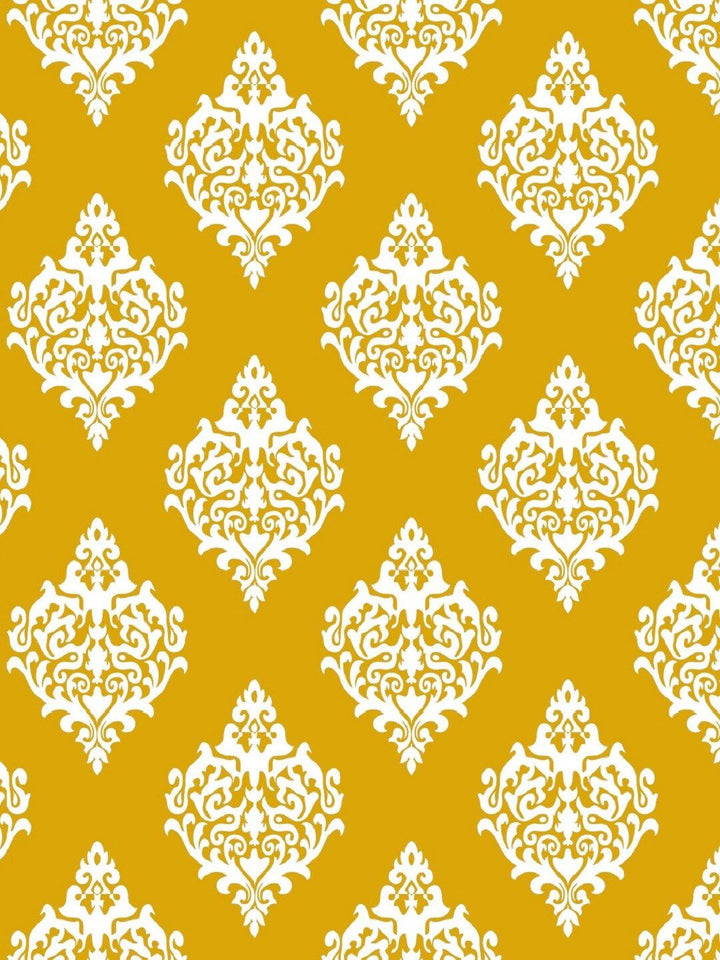 URBAN SPACE Mustard Yellow & White Set of 2 Door Curtains