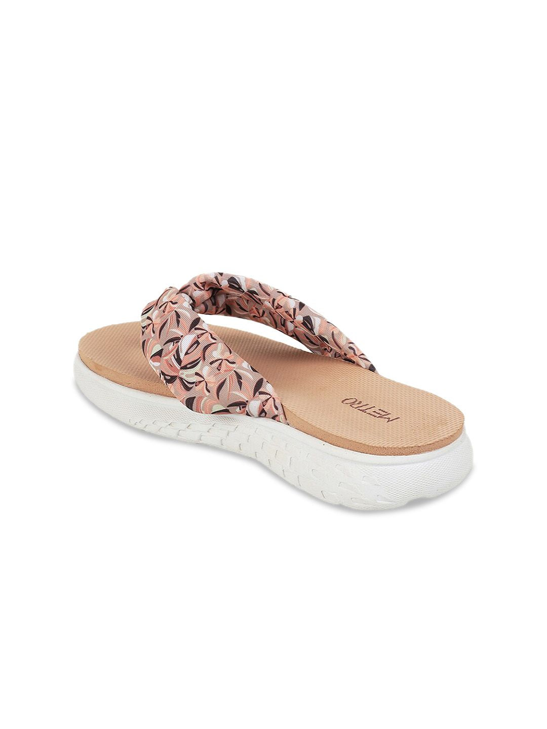 Metro Tropical Printed Open Toe Flats