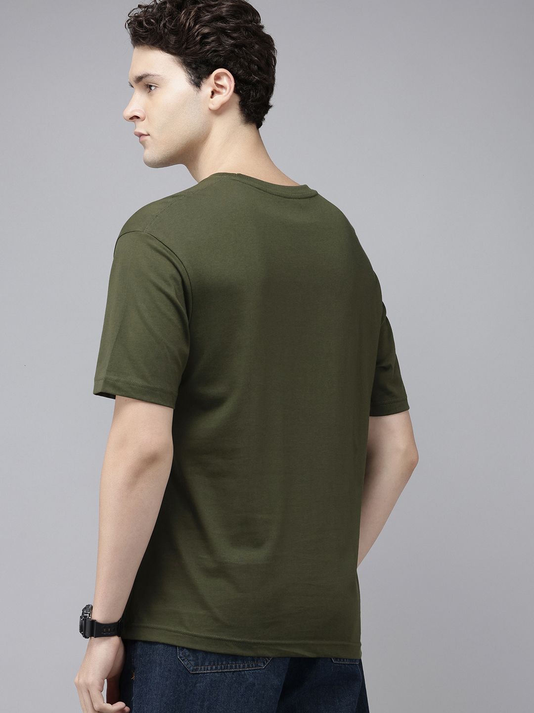 SPYKAR Typography Printed Drop-Shoulder Sleeves Oversized T-shirt