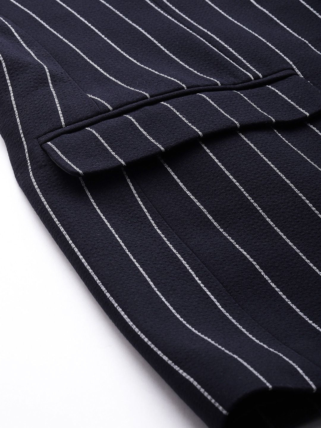 Park Avenue Striped Single Breasted Formal Blazer