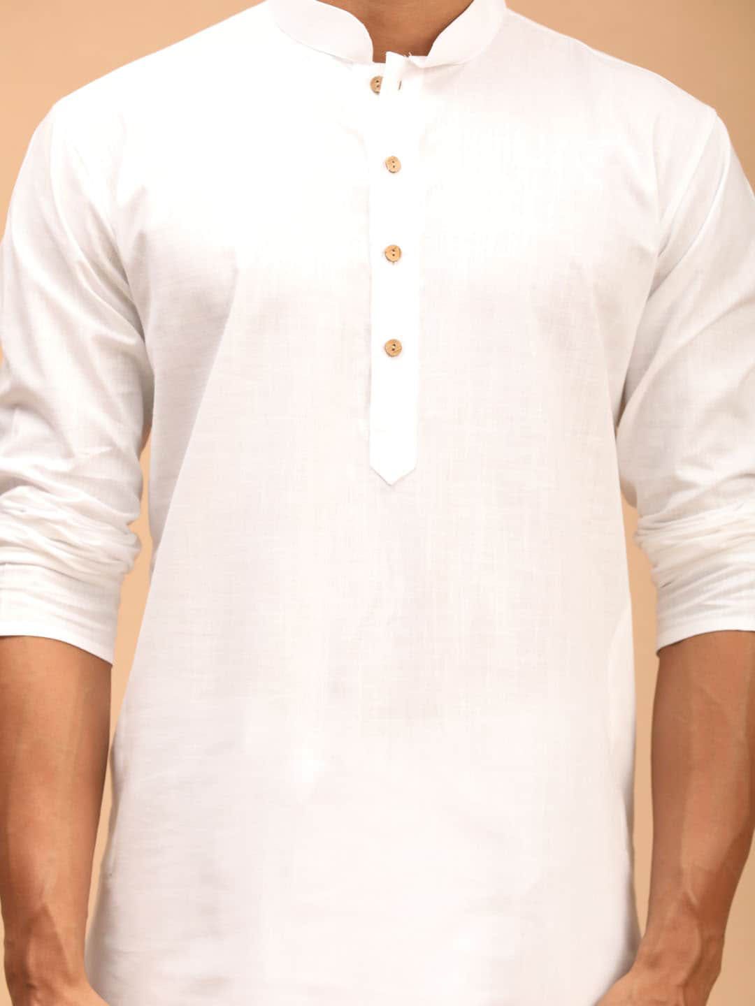 VASTRAMAY Mandarin Collar Regular Kurta with Dhoti Pants