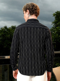 Campus Sutra Comfort Slim Fit Multi Stripes Striped Spread Collar Casual Shirt