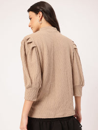 DressBerry Feminine Fusion Textured Knit Top