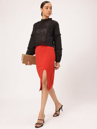 DressBerry Schiffli Show Frilled Cotton Top