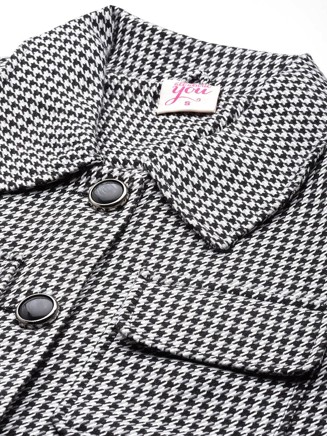all about you Self Design Blazer with Skirt