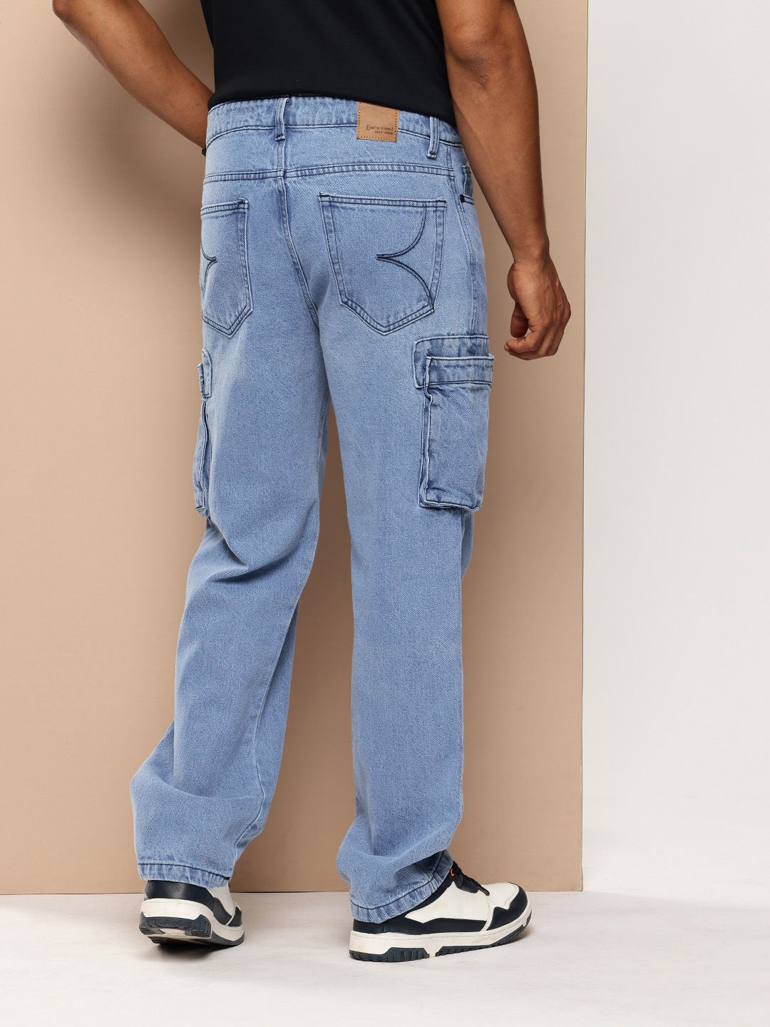 Bene Kleed Men Pure Cotton Straight Fit Cargo Style Jeans