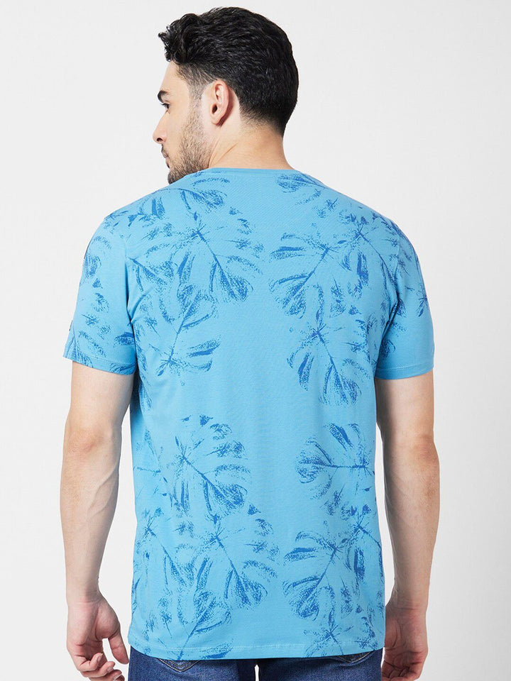 T-Shirt Kasual Slim Catton Spykar Abstrak Abstrak Abstrak