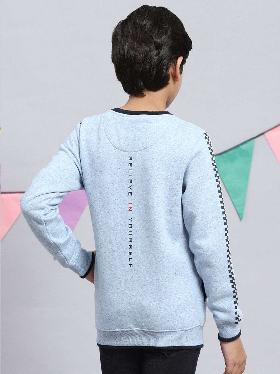 Monte Carlo Boys Typography Printed Pullover Sweatshirt