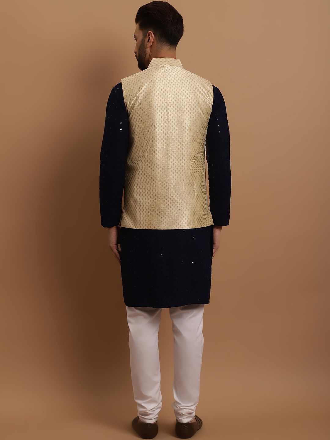 SOJANYA Sulam Kurta Kapas Tulen Biasa dengan Piyama