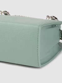 Lino Perros Sea Green Solid Structured Handheld Bag