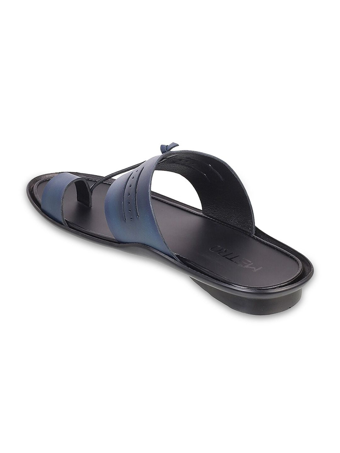 Metro Men Textured Leather Comfort Sandals