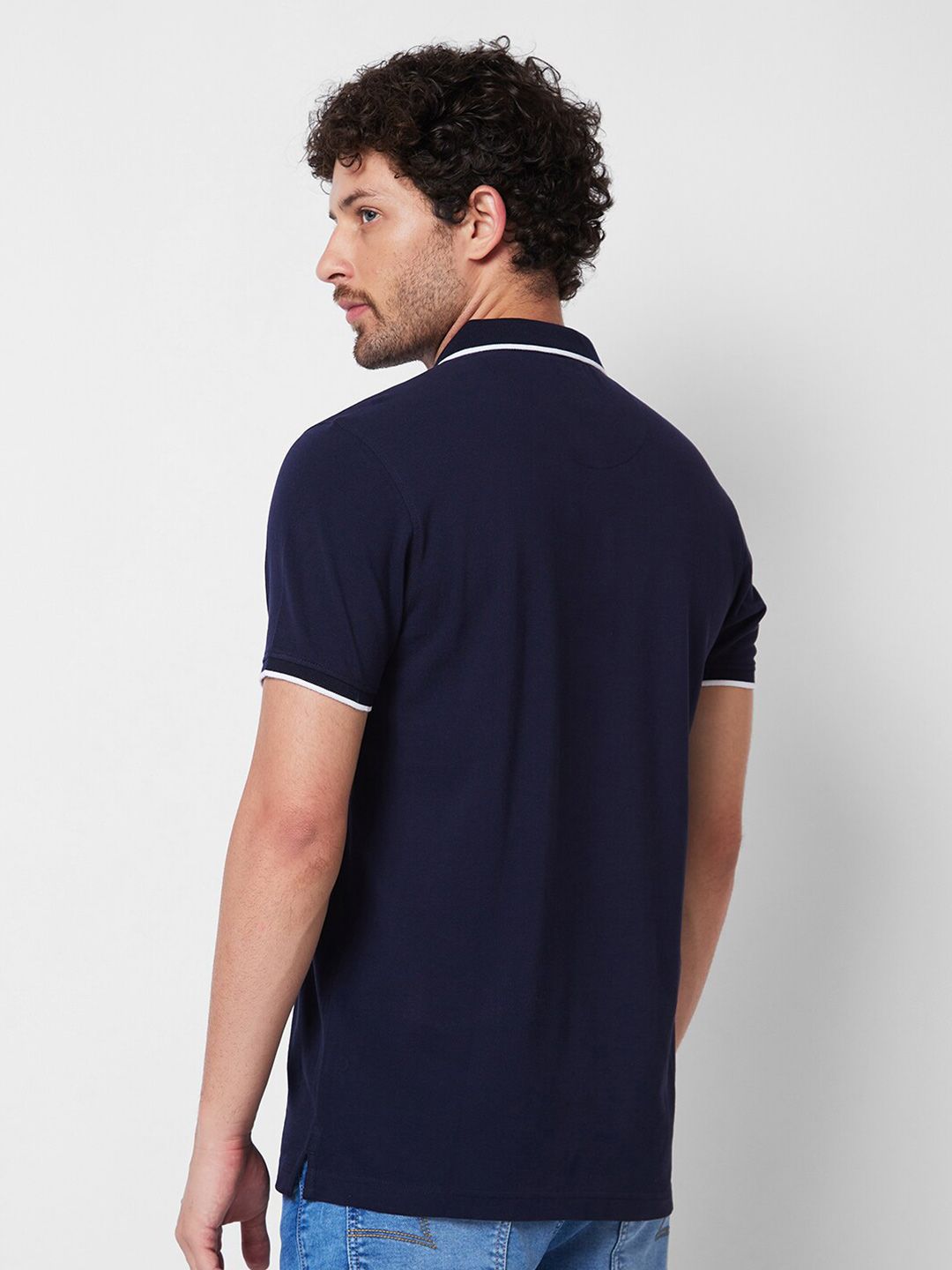 SPYKAR Polo Collar Cotton Slim Fit T-shirt