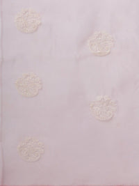 Saree mall Pink & White Floral Organza Banarasi Sarees