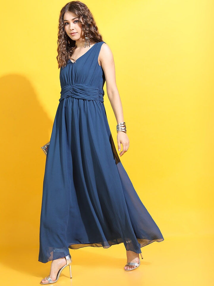 Tokyo Talkies Women Blue Solid Dress