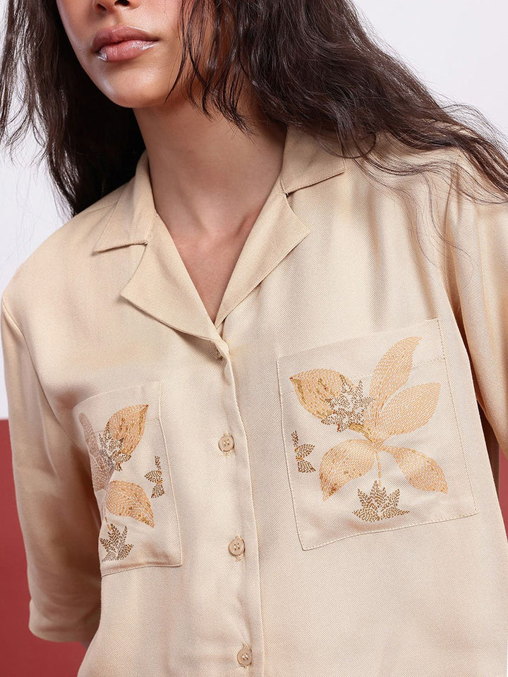 DressBerry Floral Printed Pocket Shirt