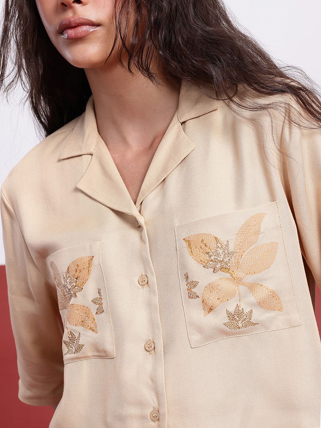 DressBerry Floral Printed Pocket Shirt