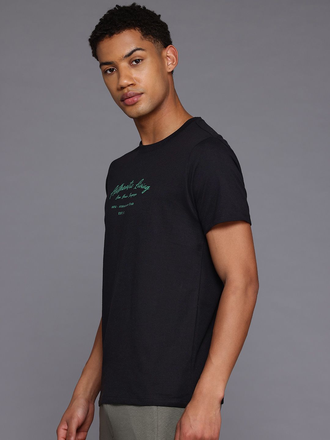 HRX by Hrithik Roshan Lifestyle Typography Printed T-shirt
