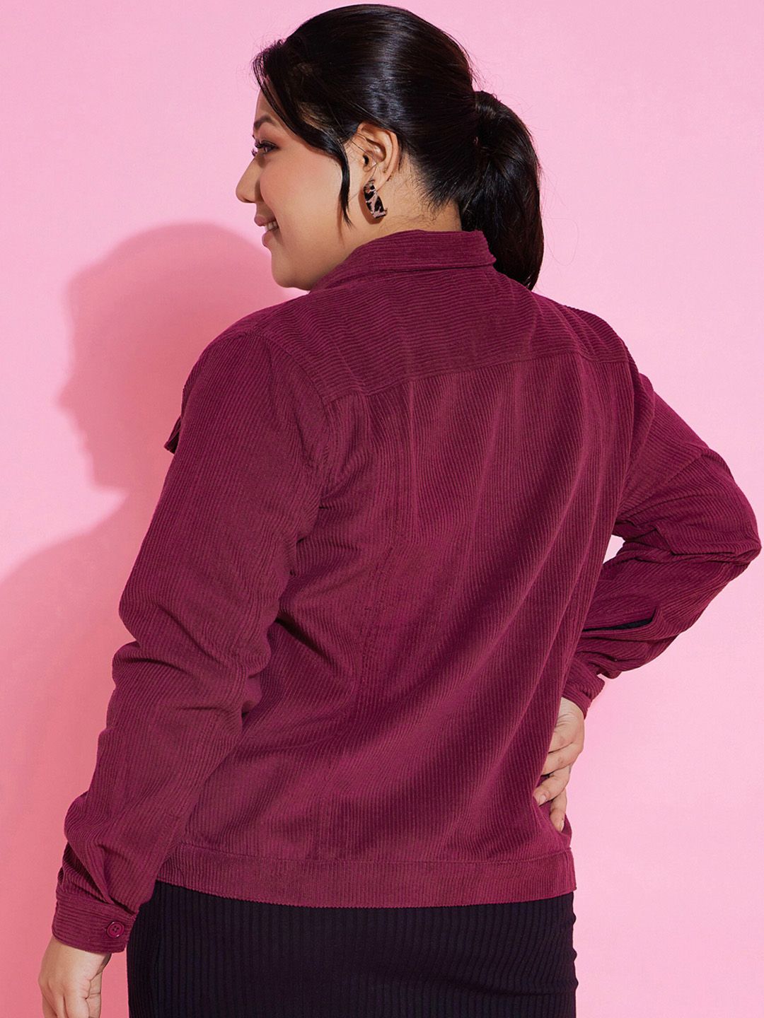 SASSAFRAS Curve Striped Corduroy Tailored Jacket