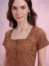 DressBerry Printed A-Line Mini Dress