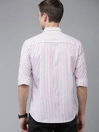 Park Avenue Men Pure Cotton Slim Fit Opaque Striped Casual Shirt