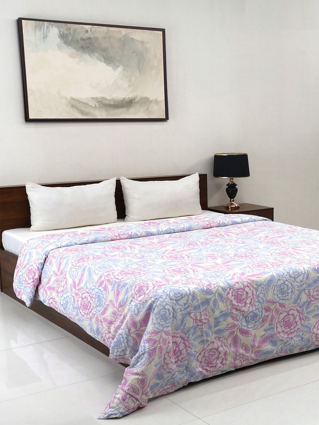 Bombay Dyeing Allure 144 TC 100% Cotton Blush Pink Double King Duvet Cover