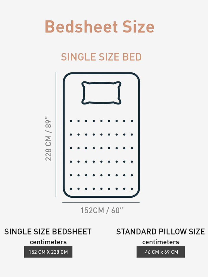 TRIDENT Majestic Mandala Red Urban Comfort Flat 144TC Single Cotton Bedsheet Set
