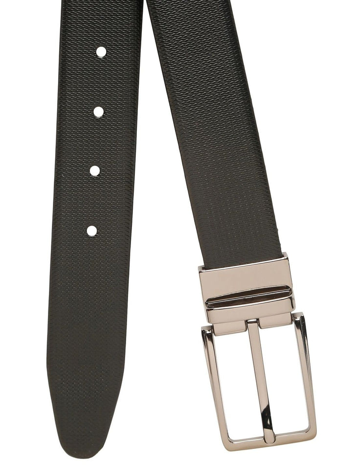 Teakwood Leathers Men Textured Leather Reversible Formal Belt