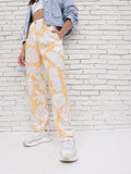 DressBerry Women Sunny Vibe Tropical Printed Pleated Trousers