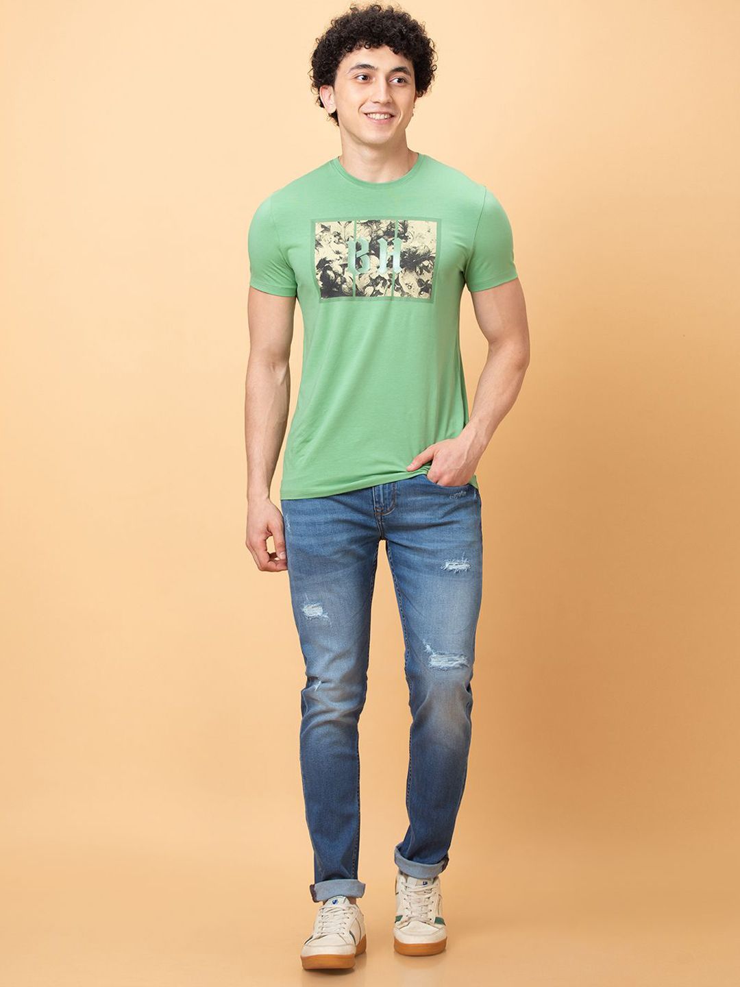 Being Human Men Slim Fit Mildly Distressed Heavy Fade Jeans
