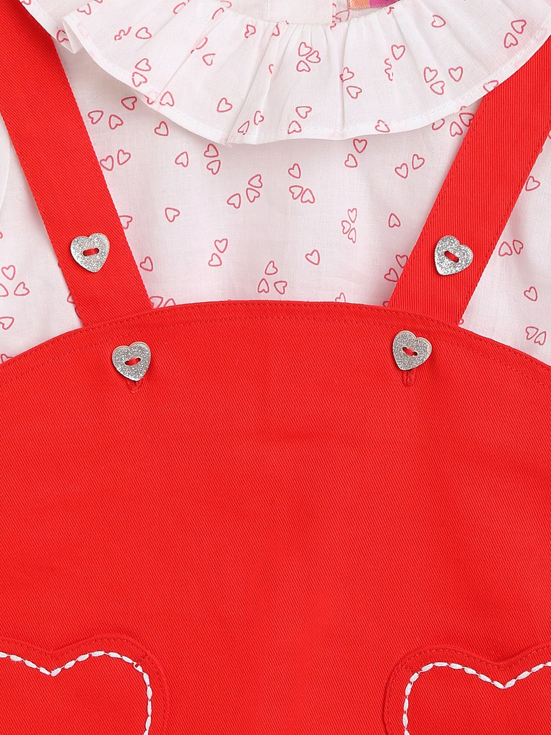 Nauti Nati Red Solid Cotton A-Line Dress