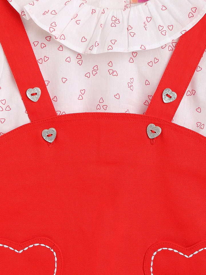 Nauti Nati Red Solid Cotton A-Line Dress