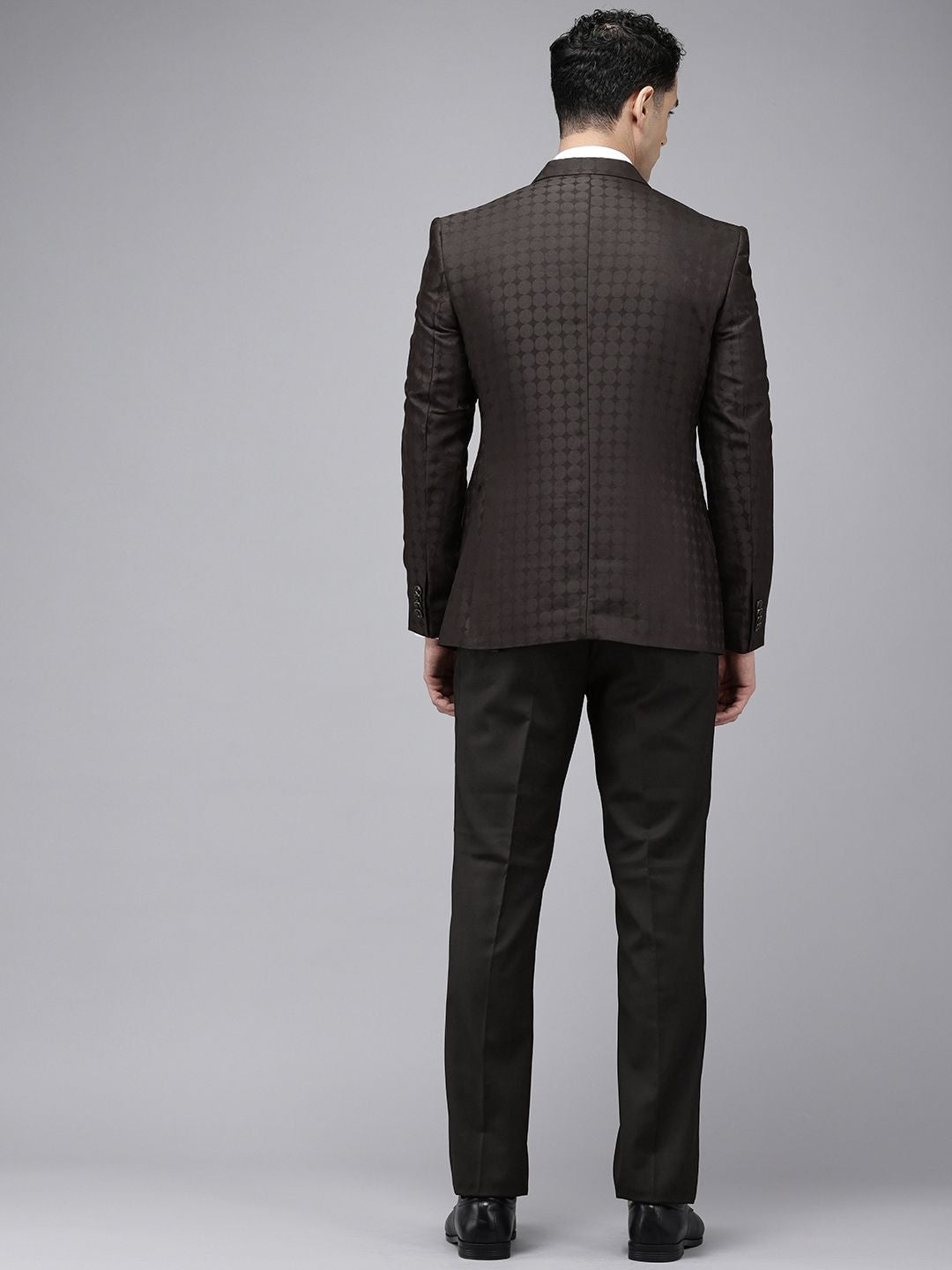 Park Avenue Self Design Single Breasted Super Slim Fit 2-Peice Party Suit