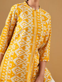 Global Desi Ethnic Motifs Printed Pure Cotton Straight Kurti