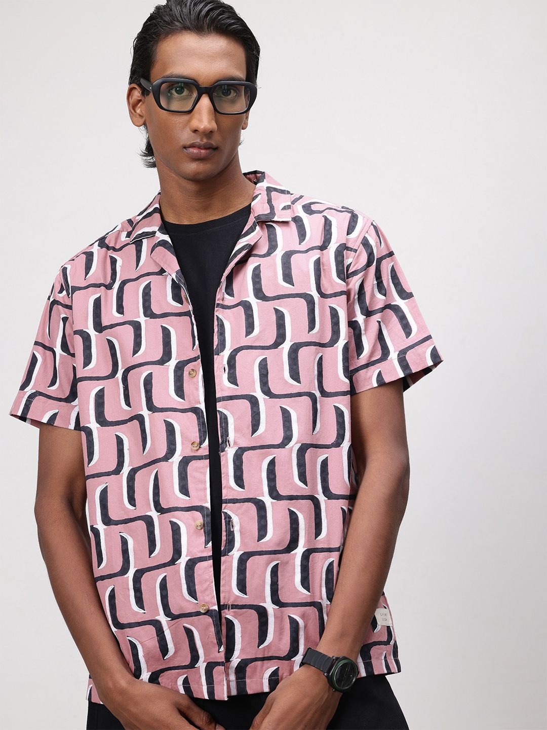 ether Artisan Hand Block Printed Pure Cotton Shirt