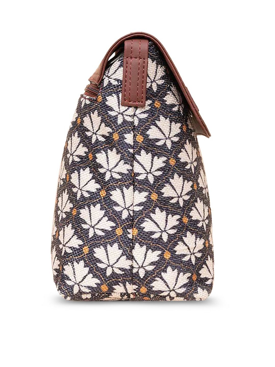 ZOUK Floral Printed Structured Sling Bag