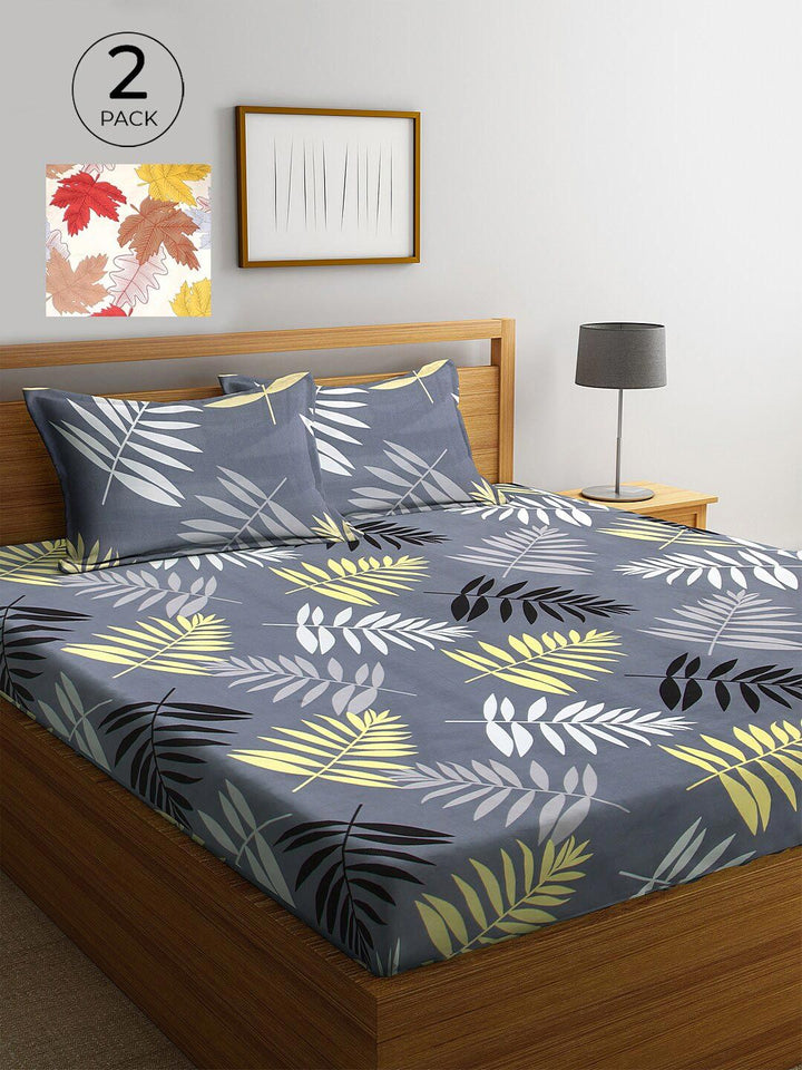 Set KLOTTHE 2 Cadar Berbilang Bunga 300 TC King dengan 4 Sarung Bantal