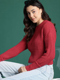 DressBerry Drop Shoulder Acrylic Pullover