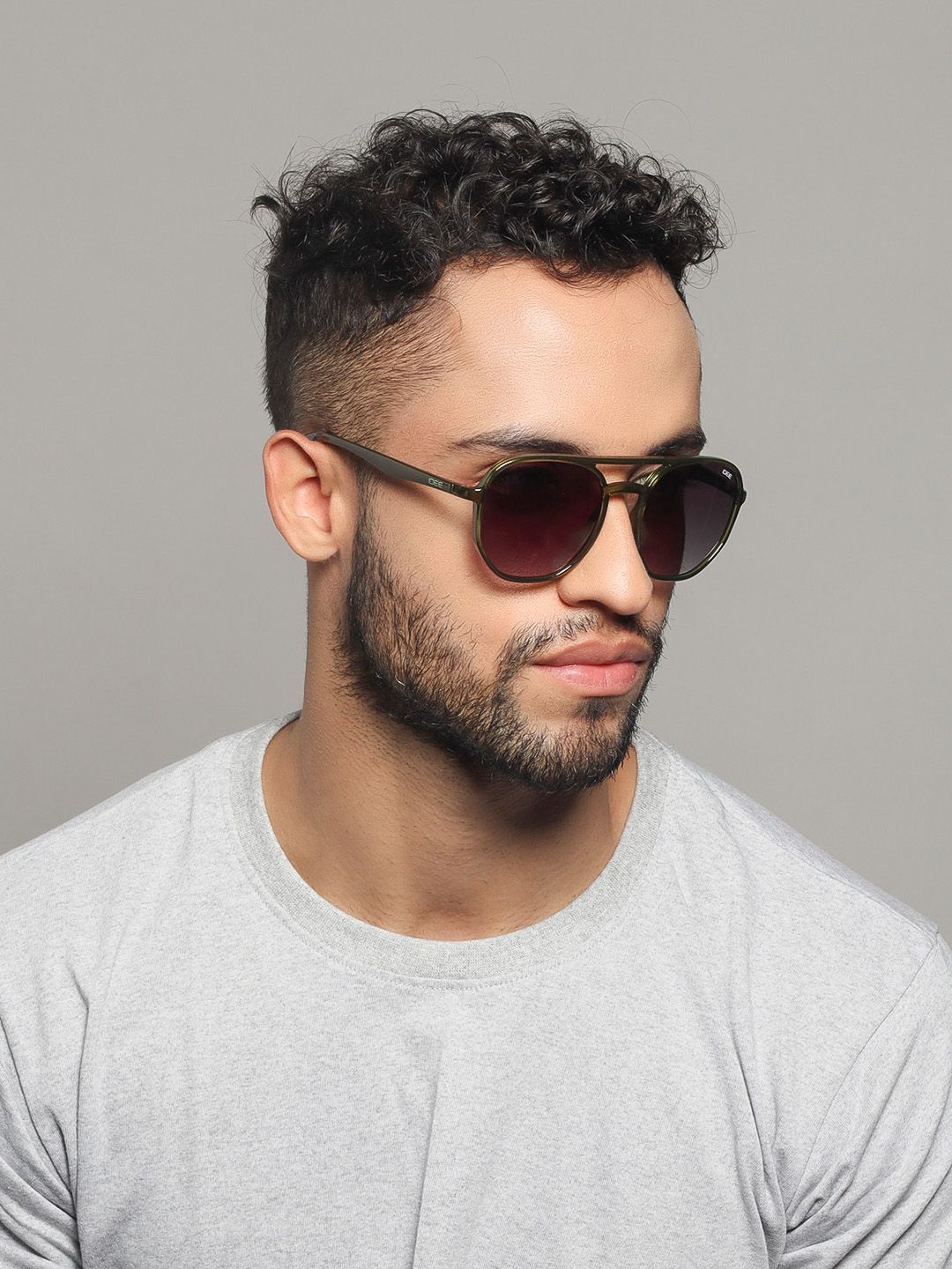 IDEE Men UV Protected Lens Round Sunglasses IDS2952C4SG