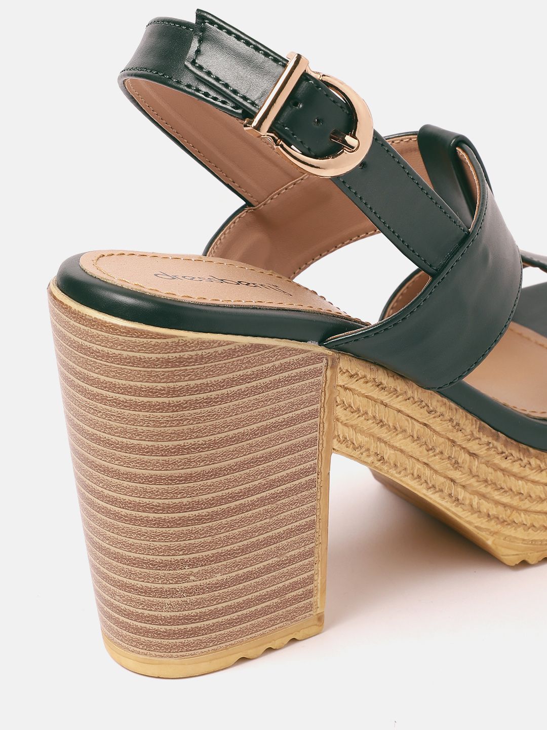 DressBerry Open Toe Block Heels
